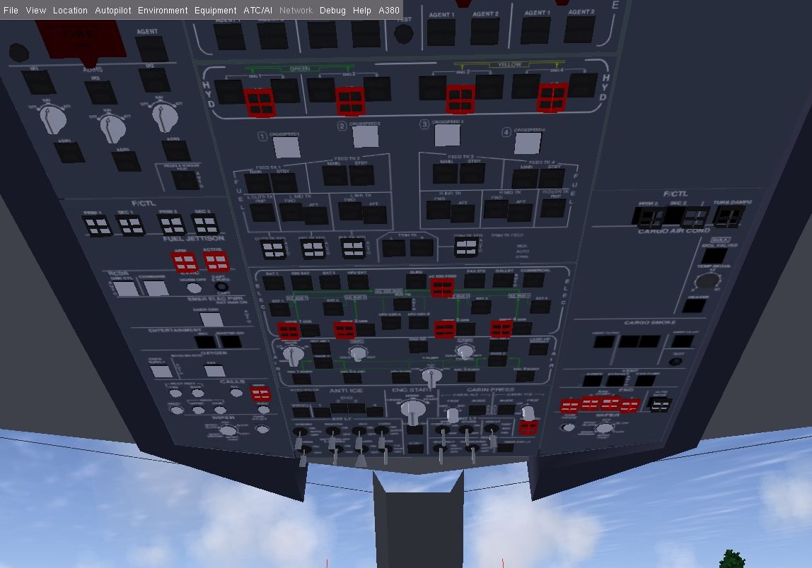 Overhead Panel for the A380