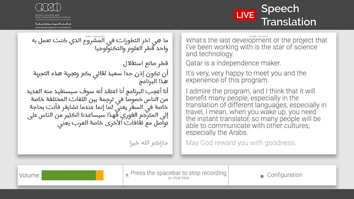 Live Speech Translation